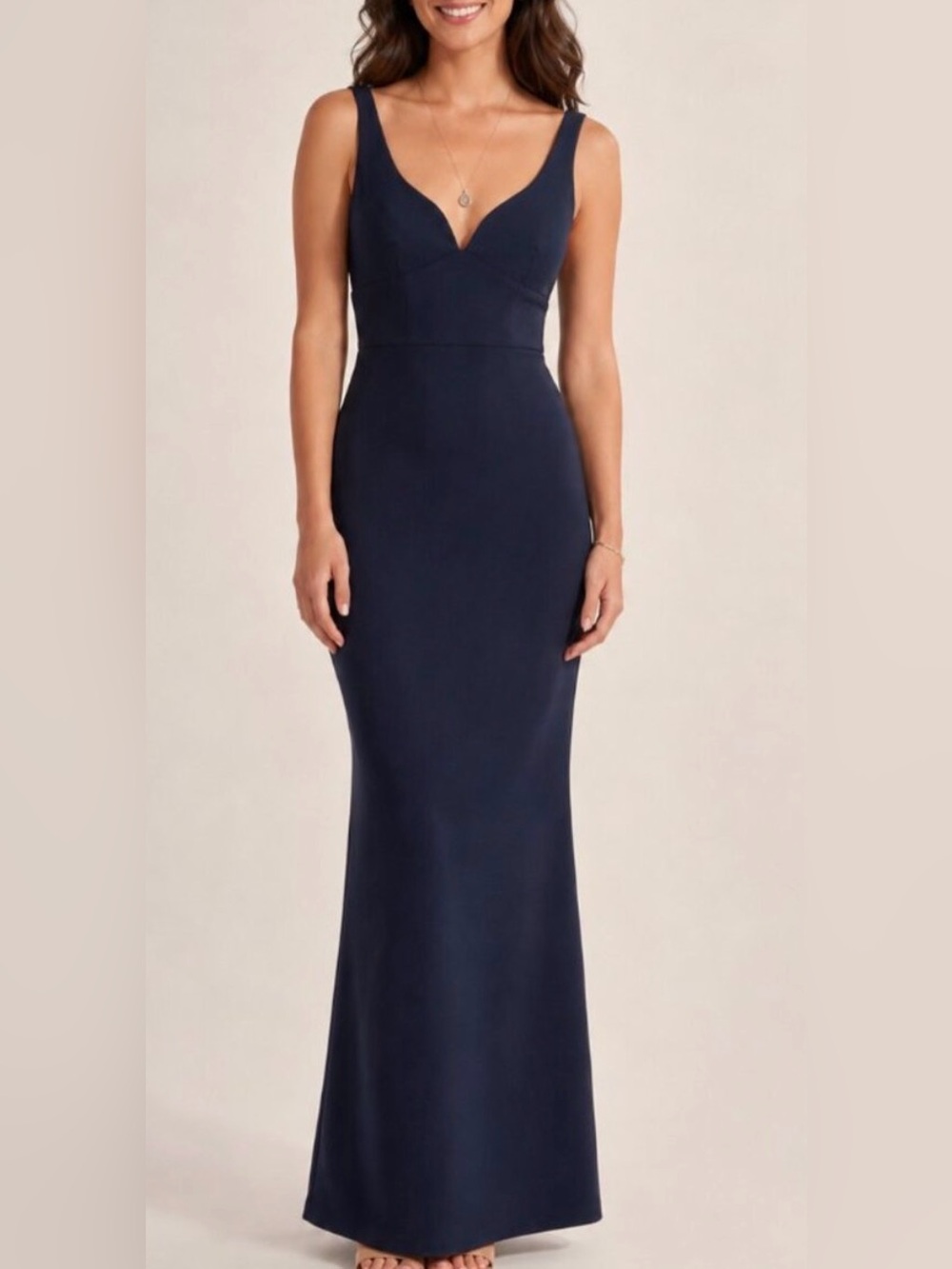 Jill Jill Stuart Navy V-Neck Evening Gown - NWT - Size 8
